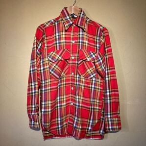 ★送料込み★ 70's ヴィンテージ 古着 WOOLRICH ウールリッチ 白タグ ヘヴィネル ネルシャツ