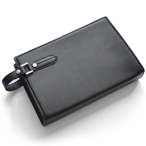 【ブラックフライデータイムセール】【送料込み】【限定】【新品】【税込み】サフィアーノ型押し合皮☆スリムモデル☆三角セカンドバッグBK