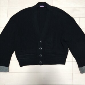 SueUNDERCOVER(スーアンダーカバー) 袖千鳥格子ショート丈カーディガン カラー:ブラック系 表示サイズ:1 MADE IN JAPAN JONIO