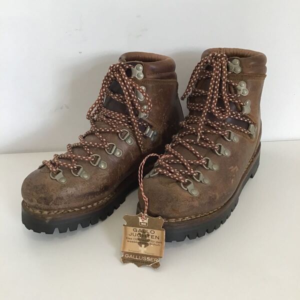 ビンテージ★GALLUSSER★GALLO JUCHTEN★KLIMA★革製登山靴★25.0cm★ビブラムソール★トレッキングシューズ★登山家★コレクション★