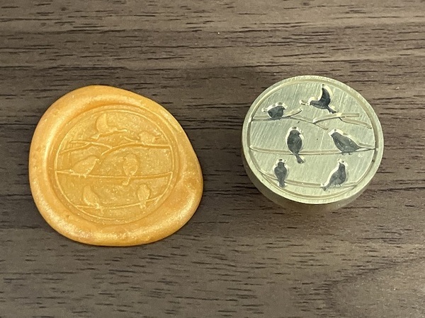 シーリングスタンプ ヘッド 25mm ( 枝にとまる鳥達 )