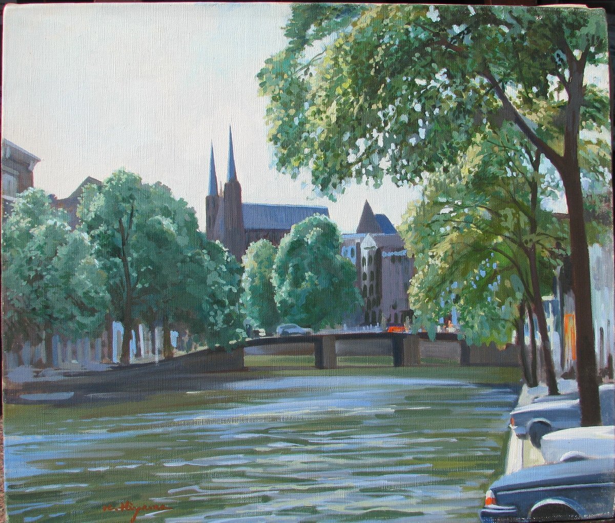 スペインの光と影,檜山健三「鉢の花」3号油彩,東京芸大小磯教室 スペインの光と影,檜山健三「鉢の花」3号油彩,東京芸大小磯