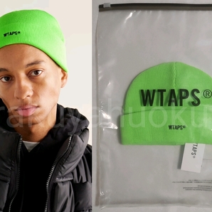 新品■23AW WTAPS BEANIE 04/BEANIE/ACRYLIC.SIGN 232MADT-HT04 GREEN 蛍光グリーン アクリルニットキャップ ビーニー Supreme sacai