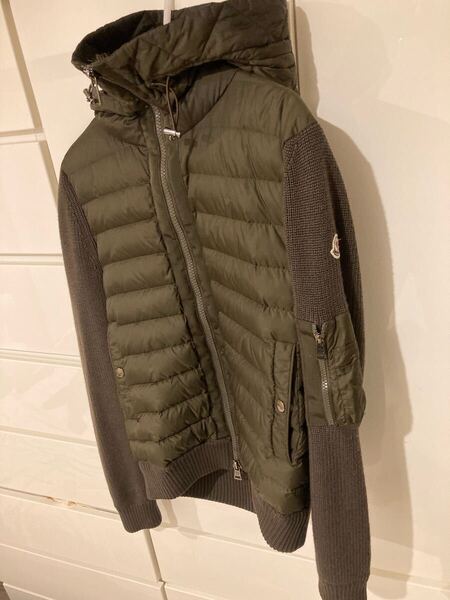 サイズM】MONCLER ニットハイブリッドニットダウンパーカー カーディガン