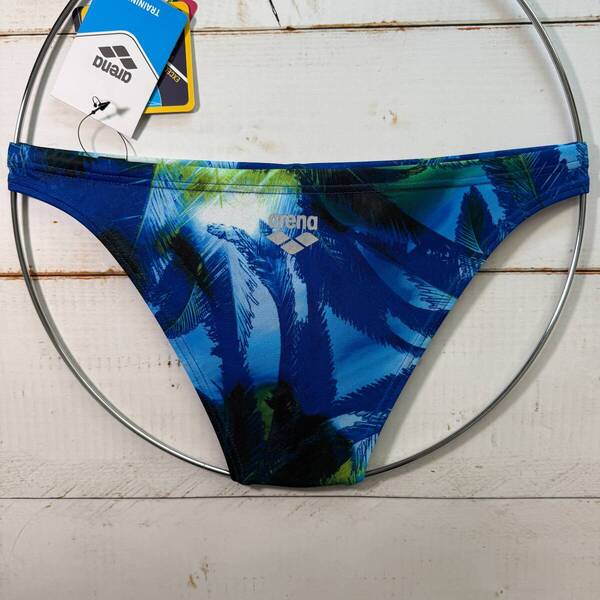 【即決】Arena アリーナ 女性用 ビーチバレー ビキニ ショーツ 水着 ブルマ Palm PIX BLUE柄 海外28 その1