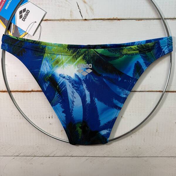 【即決】Arena アリーナ 女性用 ビーチバレー ビキニ ショーツ 水着 ブルマ Palm PIX BLUE柄 海外28 その2