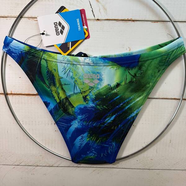 【即決】Arena アリーナ 女性用 ビーチバレー ビキニ ショーツ 水着 ブルマ Palm PIX BLUE柄 海外30 その4