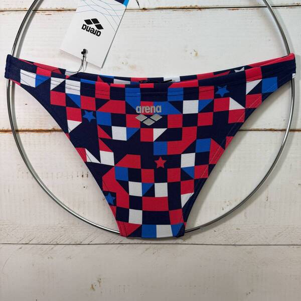 【即決】Arena アリーナ 女性用 ビーチバレー ビキニ ショーツ 水着 ブルマ Red USA 柄 海外24 その2