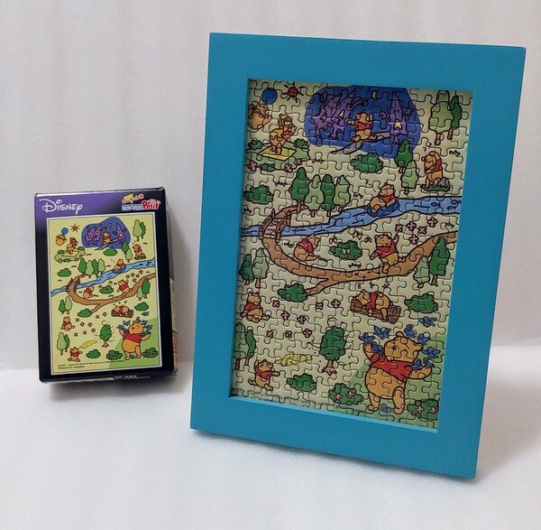 即決◆ディズニー くまのプーさん Winnie the Pooh プーな日々 204スモールピース ジグソーパズル サイズ10cm×14.7cm やのまん/フレーム付