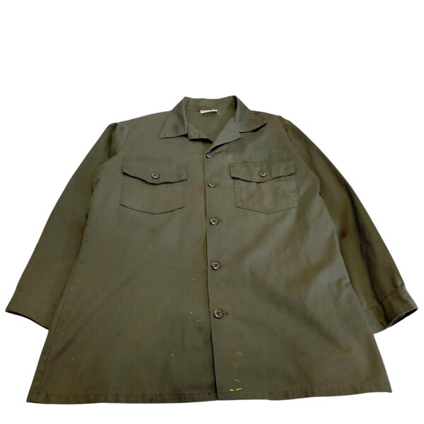 古着 u.s.army ユーティリティシャツ 長袖シャツ ヴィンテージ 80s 民間品 ミリタリー アメリカ軍