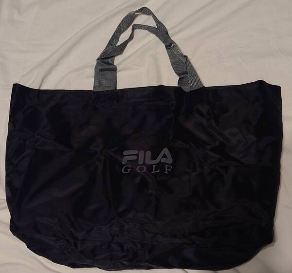 FILA GOLF 薄手ナイロン トートバッグ 黒 大容量 ショッピングバッグ エコバッグ フィラゴルフ