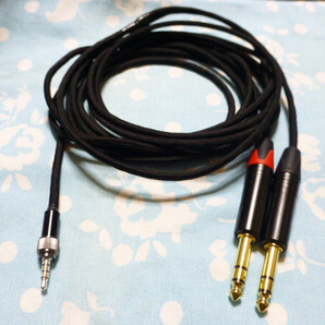 SONY MDR M1ST MV1 BELDEN 1804a ロック機構付き (銀メッキ) 210cm 長め TEAC UD-503 ADI-2 Pro 6.3mm プラグ ×2 耐ノイズ構成 ( 延長 可