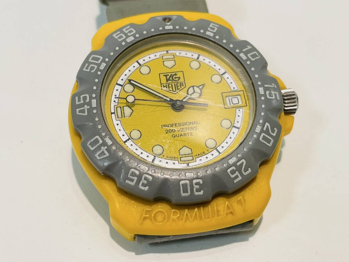 腕時計 TAG HEUER 382.513イエロー 文字盤 クオーツ 不動 Yahoo!オークション -「tag heuer 382.513」の落札相場・落札価格