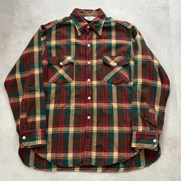 WOOLRICH 70s 【XL】ネルシャツ ウール混 アメカジ USA製