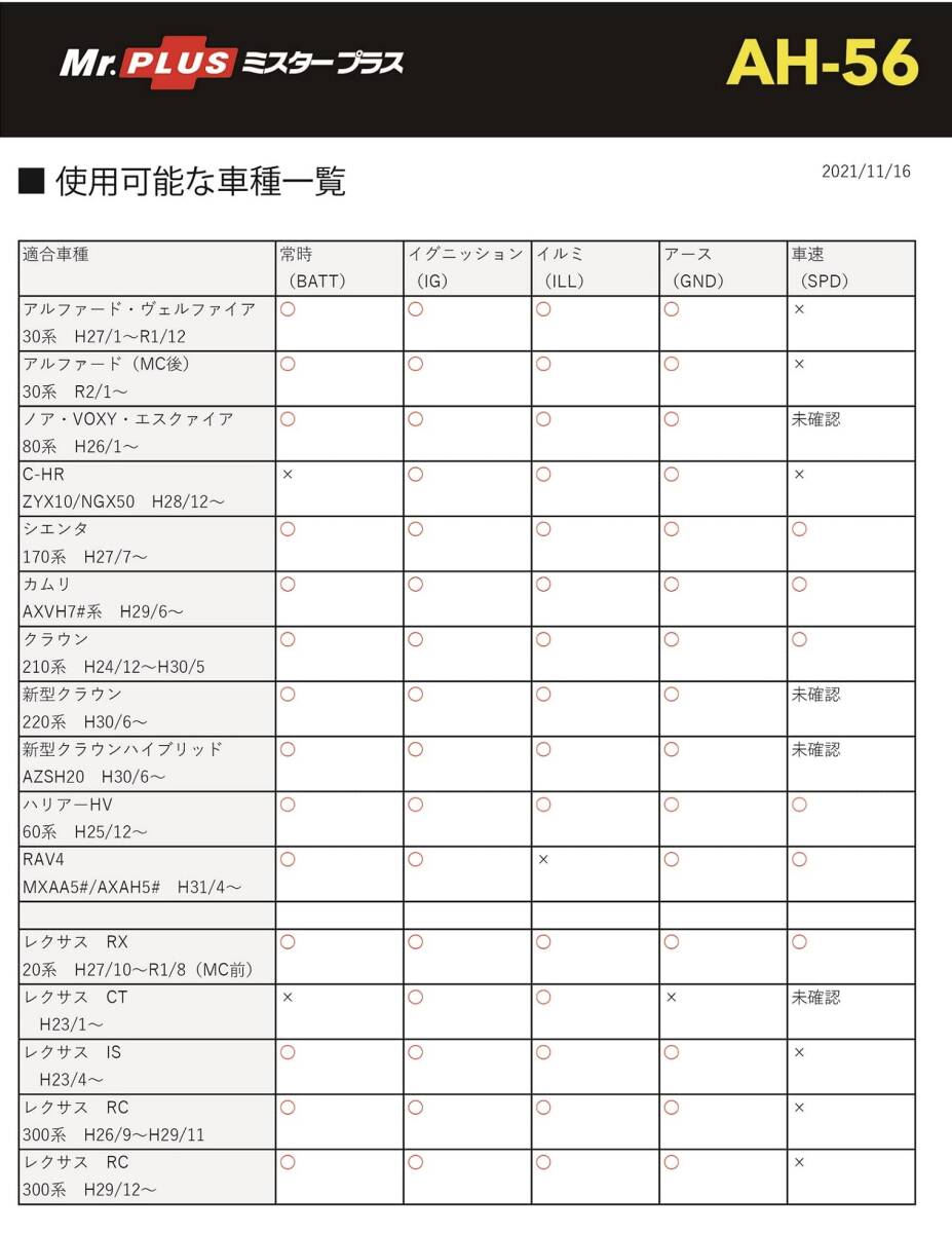 ストリート(Street) ミスタープラス トヨタ ・ レクサス 用 オプションコネクター 電源取り出し ハーネス_サムネイル画像6