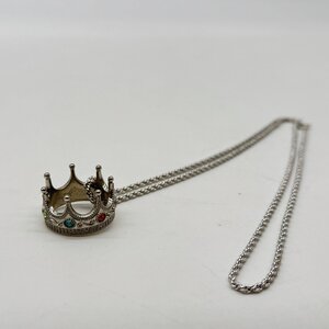 ☆GHOST ゴースト☆ NUBIAN限定 クラウンリング付き ネックレス シルバー カラーストーン 王冠 指輪 ヌビアン Necklace crown ring silver