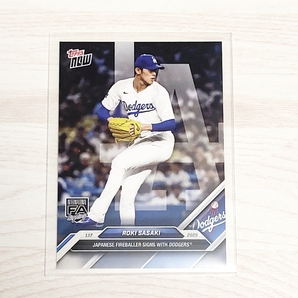佐々木朗希 MLB 野球カード トレカ topps now トップス ドジャース 大谷翔平 ベッツ フリーマン 山本由伸 チーム 匿名配送 送料無料