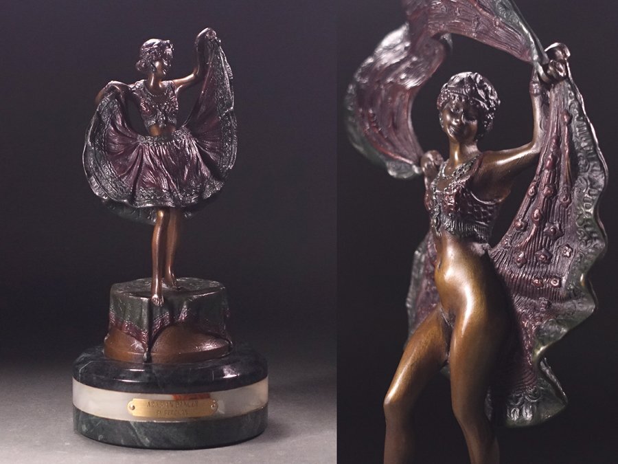 GWセール☆モロー・ブロンズ彫刻像/高 55cm重7㎏少女銅像