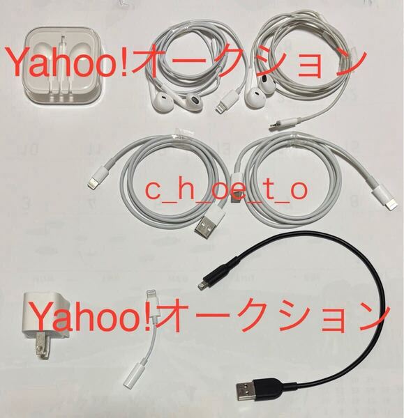 アップル純正 イヤホン ライトニングケーブル ヘッドフォンジャックアダプタ ACアダプター EarPods