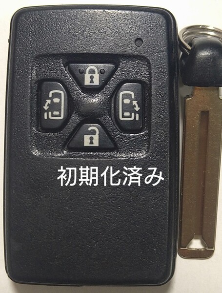 初期化済トヨタスマートキー4ボタンノアヴォクシーアルファードヴェルファイアアイシス基盤番号271451-6230ノーカットキー・新品電池付き⑥