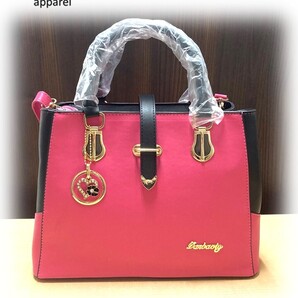 ★レディース ショルダーバッグ 2WAY サッチェルバッグ ホトピンク
