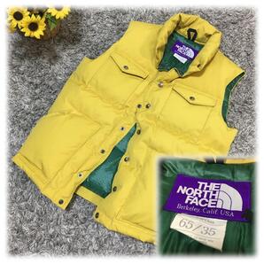 THE NORTH FACE イエロー ダウンベスト 65/35 XS