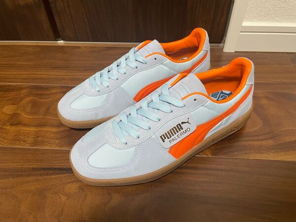 PUMA PALERMO スニーカー 水色/オレンジ スウェード パレルモ クライド バスケット 27 新品未使用