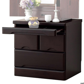 【サイズ違いの引き出しが3杯あり、仏具を効率的に収納可能】仏壇下台 幅46cm 天然木使用 仏壇チェスト スライド棚付き