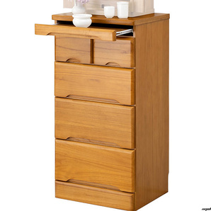 【必要な時だけ拡張できるスライド棚を搭載し、お供え物の配置がしやすい】仏壇下台 幅46cm 高さ90cm 天然木 完成品