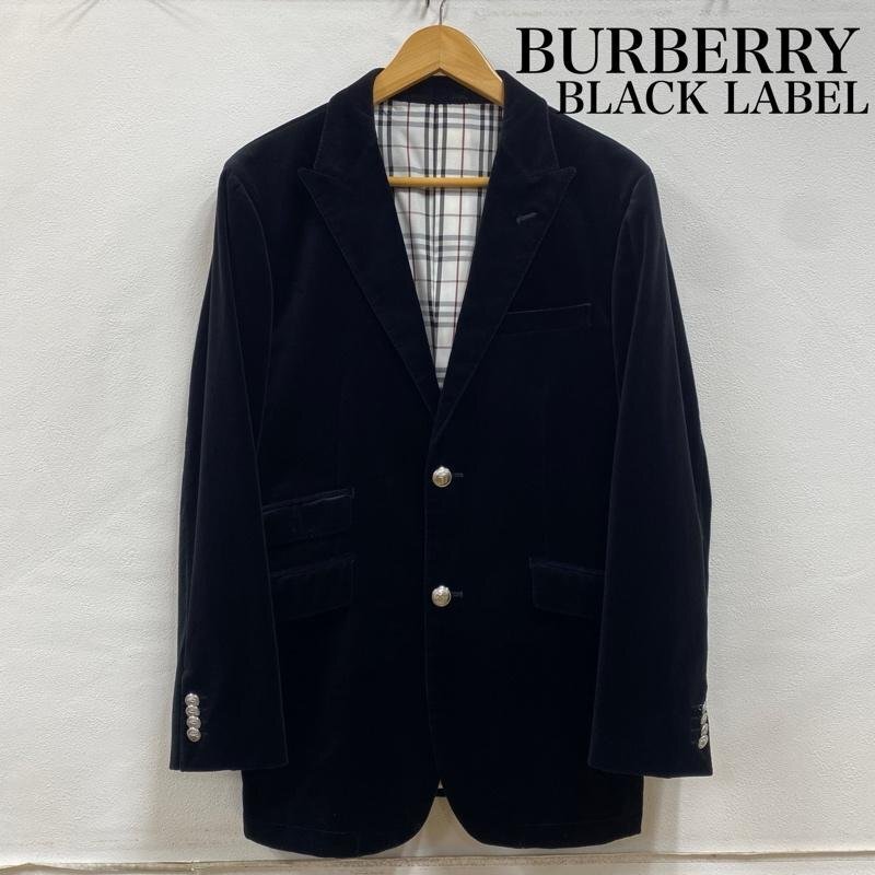 BURBERRY BLACK LABEL ベロア ジャケット ブレザー M Yahoo!オークション -「バーバリー ブラックレーベル ベロア