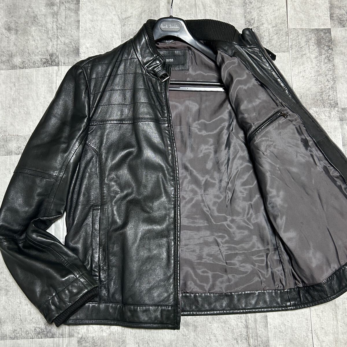 Yahoo!オークション -「hugo BOSS レザージャケット Yahoo!オークション -「hugo BOSS レザージャケット