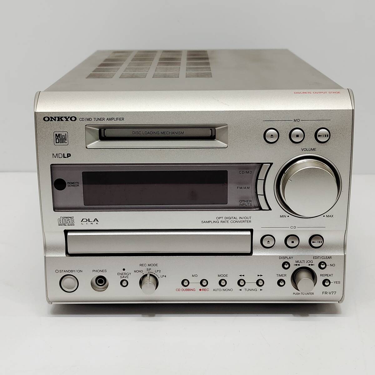 E672 ONKYO CD/MDチューナーアンプ FR-V77/D-V77 Amazon | ONKYO オンキヨー（オンキョー） FR-V77 CD/MD