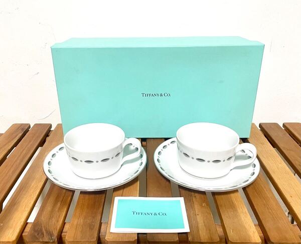 TIFFANY&Co. ティファニー グラマシー カップ ソーサー セット GRAMERCY ペア インテリア TIFFANY Co ティーカップ