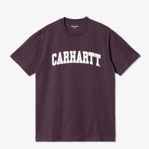 新品 カーハートWIP Tシャツ カレッジロゴ メンズS ダークプラム 紫 送料無料