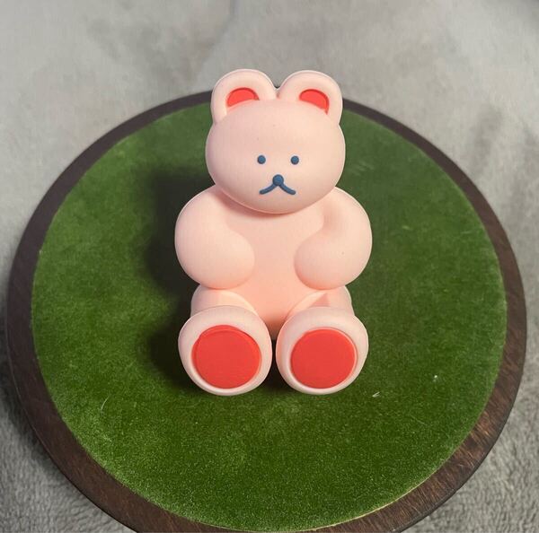 【新品】くまちゃん ドアストッパー (ピンク) インテリア かわいい シリコン ドアノブ 扉 飾り 部屋 子供 キッズ ドアノブカバー ギフト