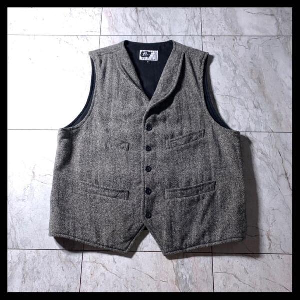 Engineered Garments ウール ツイード ベスト グレー S