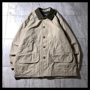 90s ランズエンド ハンティングジャケット コーデュロイ切替 裏チェック