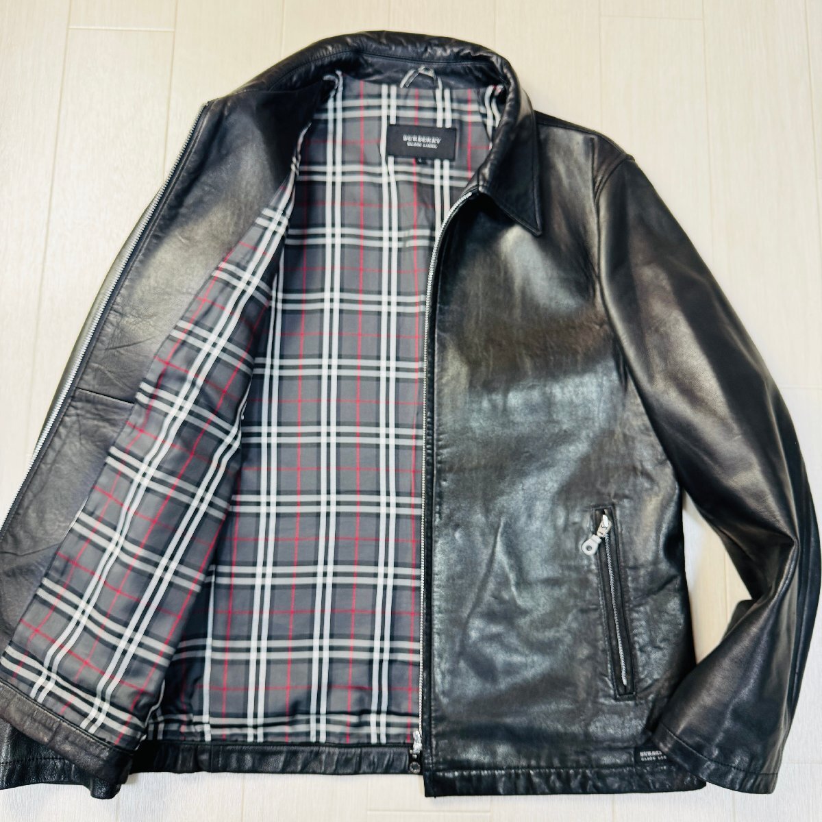 Yahoo!オークション -「burberry black label レザーライダース Yahoo!オークション -「burberry black label レザーライダース