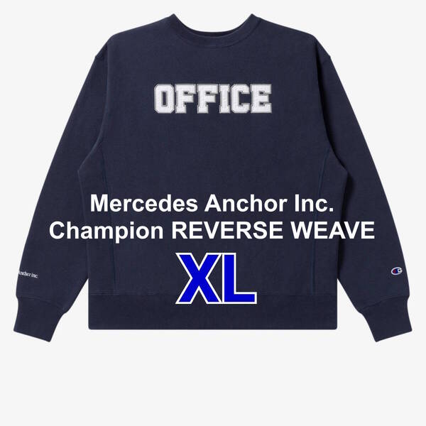 Mercedes Anchor Inc. Champion REVERSE WEAVE OFFICE Crew Sweat NAVY XL チャンピオン コラボ リバースウィーブ スウエットクルーネック