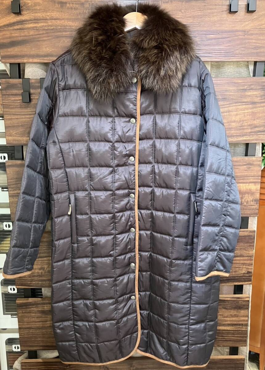 【Mario Valentino】BLACK GLAMA　グレー 毛皮コート Mario Valentino】BLACK GLAMA グレー 毛皮コート