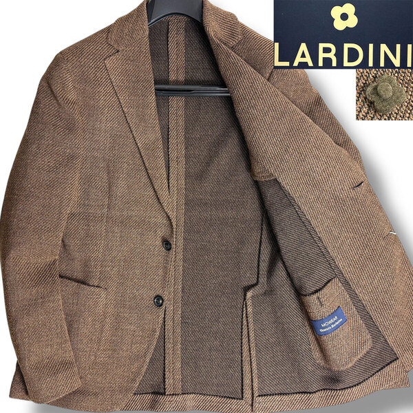 J7184 新品 ラルディーニ MOWEAR アンコンジャケット ブラウン 50/7REG LARDINI