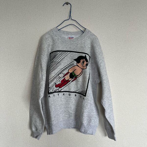 鉄腕アトム トレーナー グレー Hanes 90s アニメ 手塚治虫 古着 ヴィンテージ スウェット astroboy ビンテージ