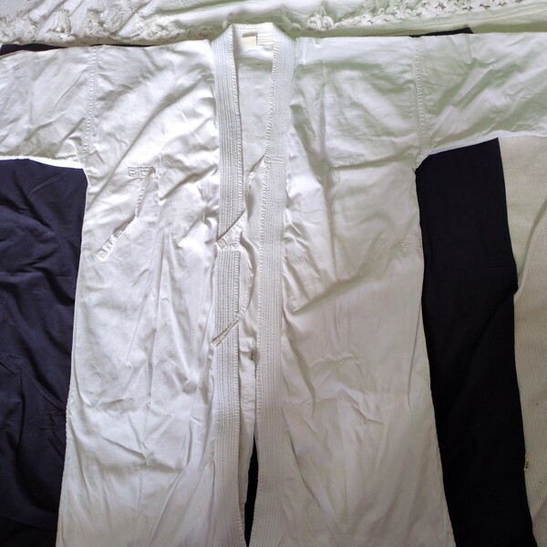 居合道着 中古品 サイズ裄76cm XL 白