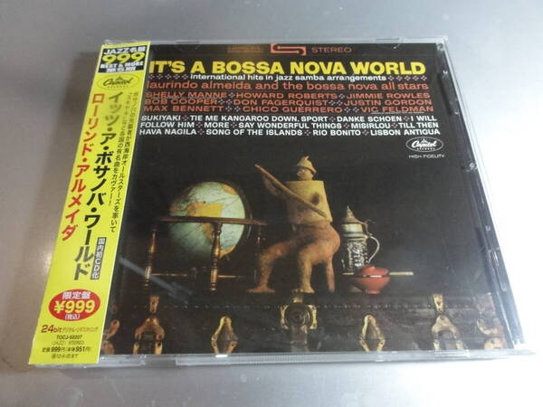 LAURINDO ALMEIDAローリンド・アルメイダ ITS A BOSSA NOVA WORLD 帯付き国内盤 24Bitリマスター