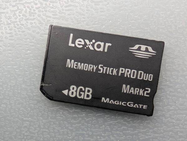 Lexar Memory Stick PRO Duo 8GB ケース付き レキサー・メディア メモリースティック プロ デュオ PSP メモリーカード 動作確認済み