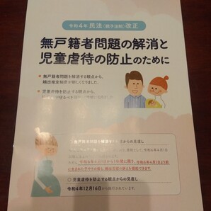 無戸籍者問題の解消と児童虐待防止のために パンフレット