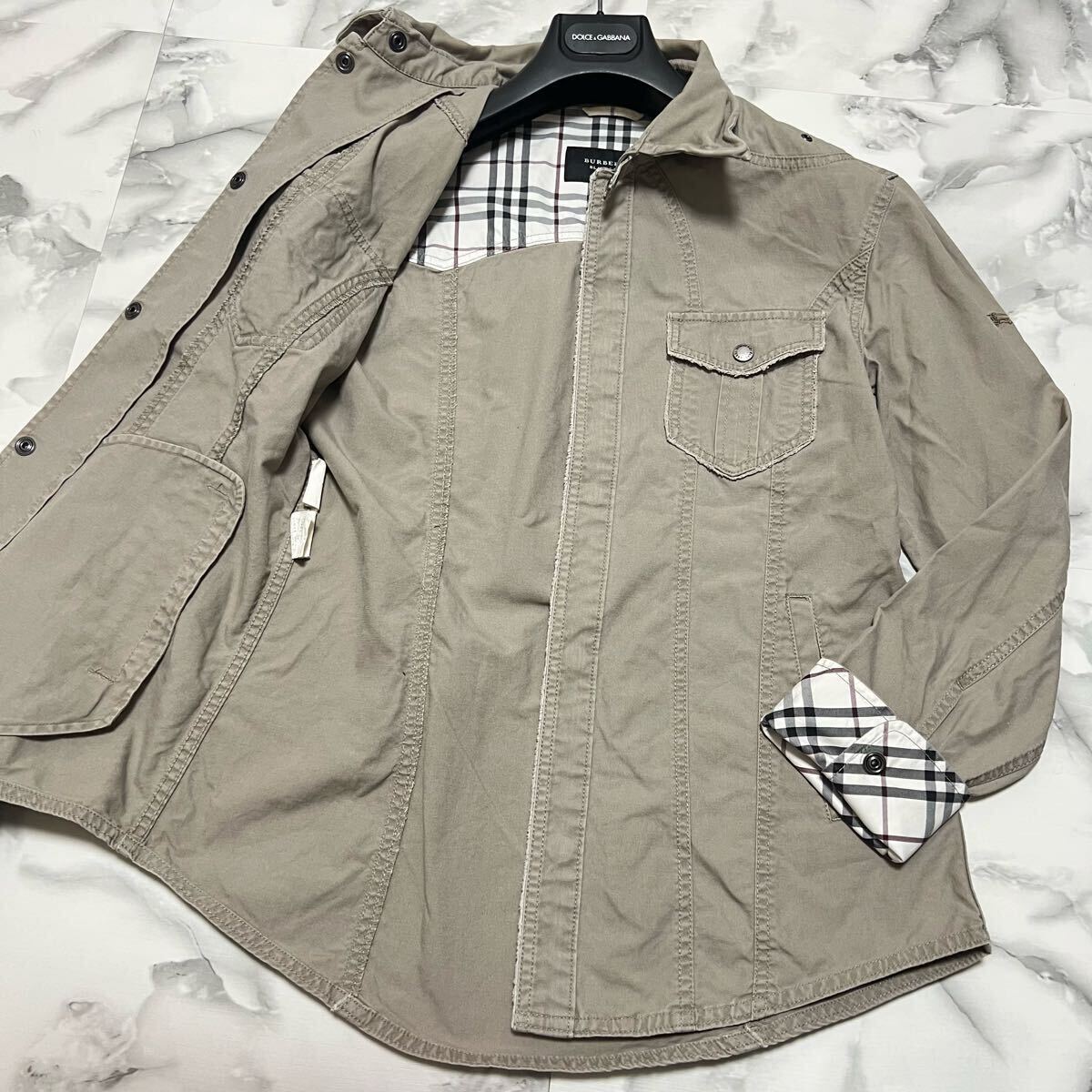 BURBERRY BLACK LABEL ジャケット Lサイズ ベージュ Yahoo!オークション -「バーバリー ブラックレーベル ジャケット