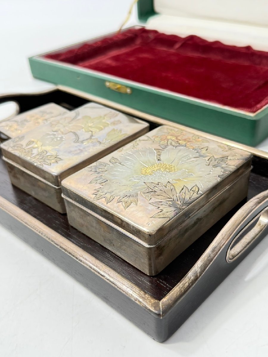 Yahoo!オークション -「銀製 煙草ケース」(金属工芸) (工芸品)の Yahoo!オークション -「銀製 煙草ケース」(金属工芸) (工芸品)の