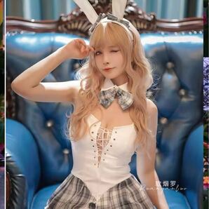 配信撮影セクシー本格エナメル制服バニーガールコスプレ衣装ボディスーツ