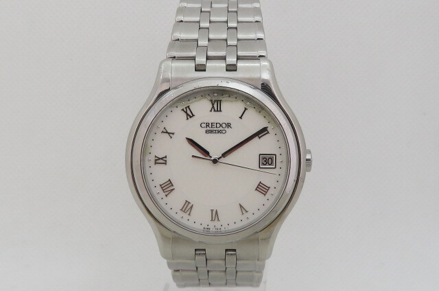 SEIKO Credor 8J86-6A10 White dial date round Men's From